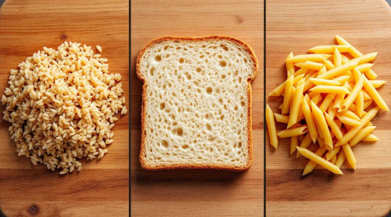 Starch portions: 125ml rice, 1 slice bread, 125ml potato